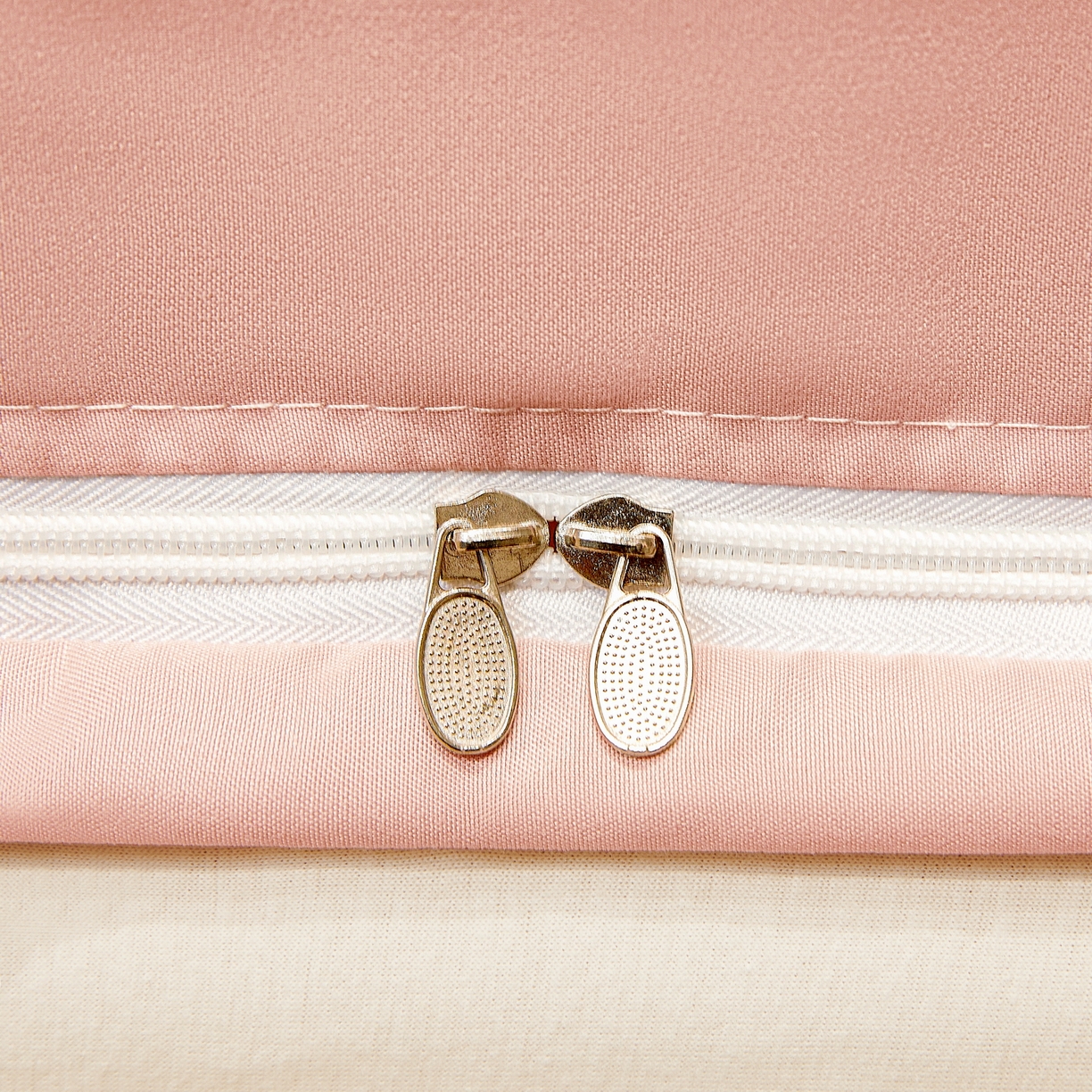 91家纺网 家纺一手货源 找家纺 夏彩 2025新款五面保暖坐床拉链四季款蚊帐-88631 藕玉色