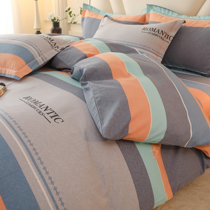 91家纺网 家纺一手货源 找家纺 木易家居 2026新款全棉磨毛印花四件套 幻真