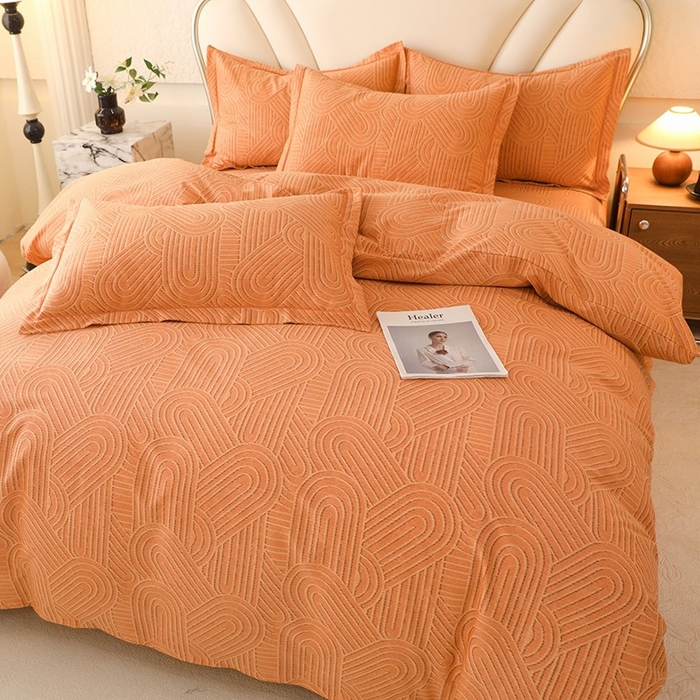 91家纺网 家纺一手货源 找家纺 木易家居 2026新款全棉磨毛印花四件套 克拉克