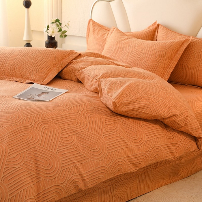 91家纺网 家纺一手货源 找家纺 木易家居 2026新款全棉磨毛印花四件套 克拉克