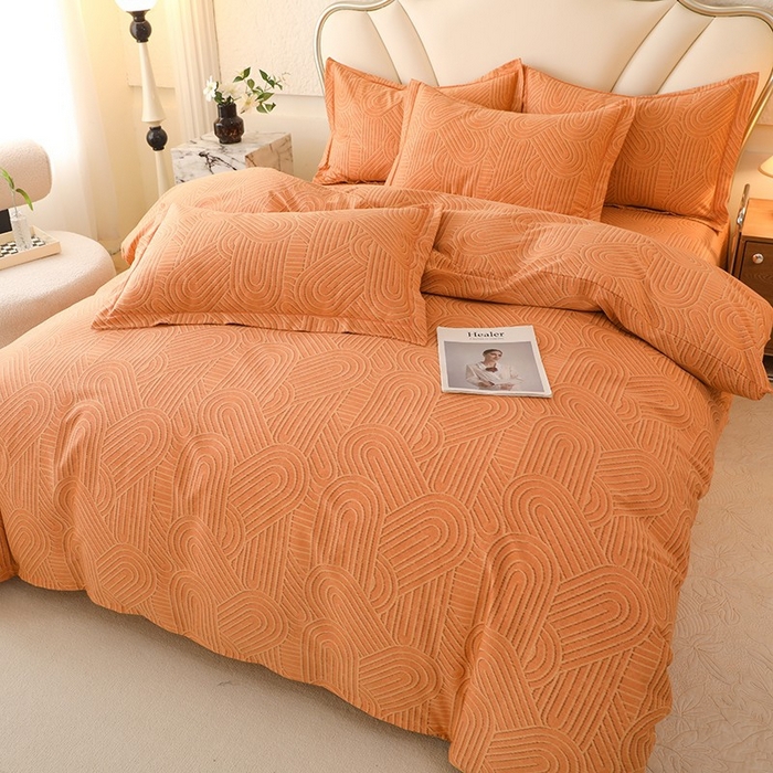 91家纺网 家纺一手货源 找家纺 木易家居 2026新款全棉磨毛印花四件套 克拉克