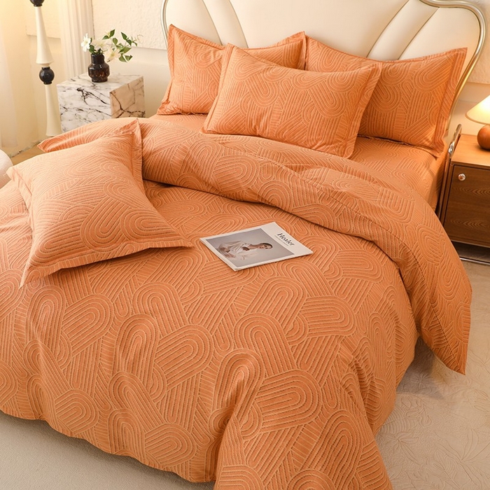 91家纺网 家纺一手货源 找家纺 木易家居 2026新款全棉磨毛印花四件套 克拉克