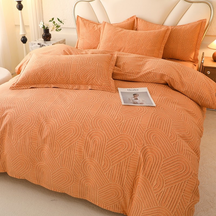 91家纺网 家纺一手货源 找家纺 木易家居 2026新款全棉磨毛印花四件套 克拉克