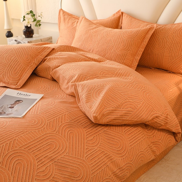 91家纺网 家纺一手货源 找家纺 木易家居 2026新款全棉磨毛印花四件套 克拉克