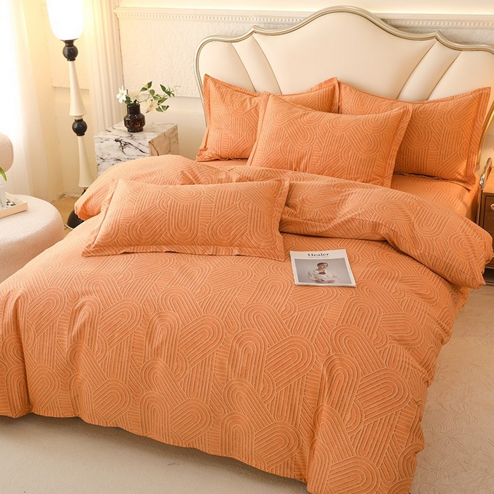 91家纺网 家纺一手货源 找家纺 木易家居 2026新款全棉磨毛印花四件套 克拉克