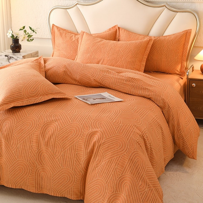 91家纺网 家纺一手货源 找家纺 木易家居 2026新款全棉磨毛印花四件套 克拉克