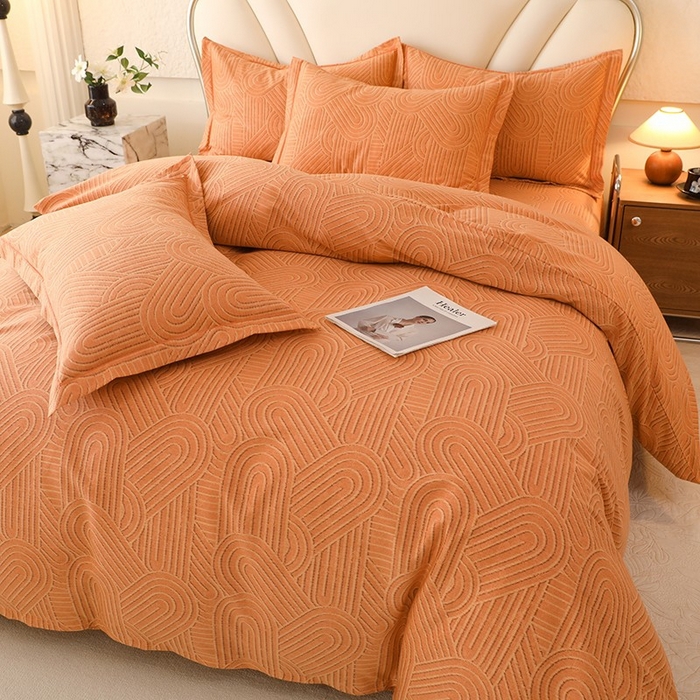 91家纺网 家纺一手货源 找家纺 木易家居 2026新款全棉磨毛印花四件套 克拉克