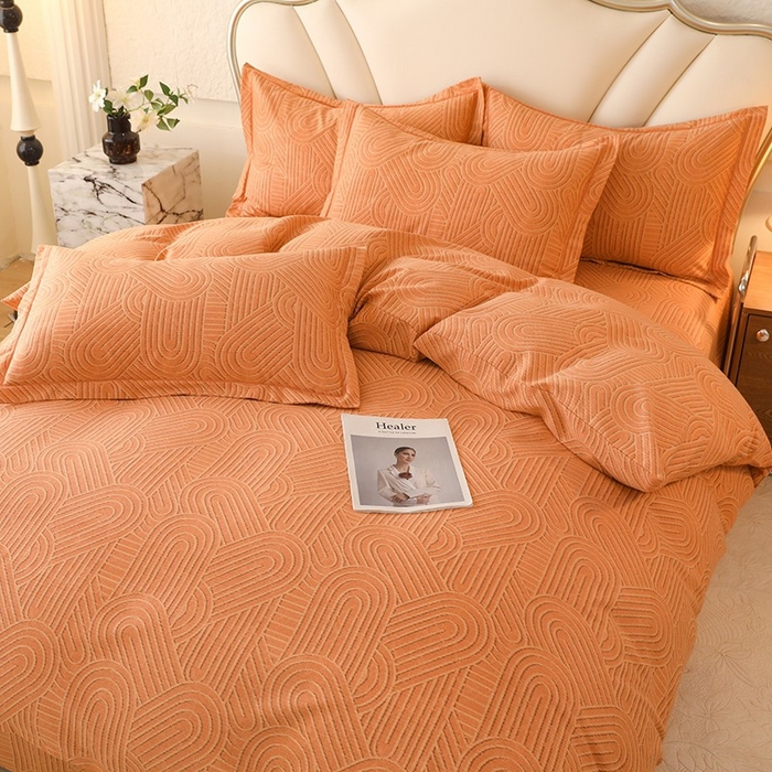 91家纺网 家纺一手货源 找家纺 木易家居 2026新款全棉磨毛印花四件套 克拉克