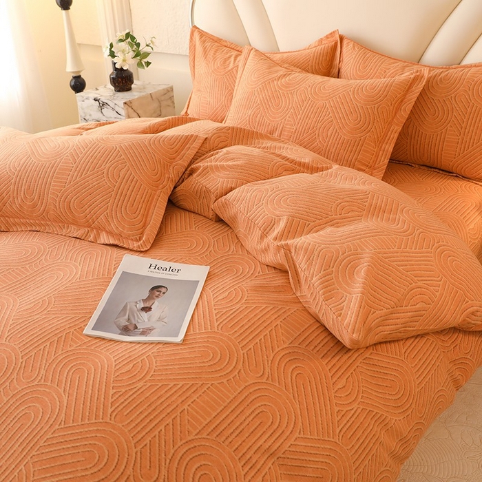 91家纺网 家纺一手货源 找家纺 木易家居 2026新款全棉磨毛印花四件套 克拉克