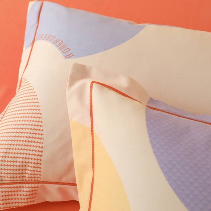 91家纺网 家纺一手货源 找家纺 木易家居 2026新款全棉磨毛印花四件套 琉璃