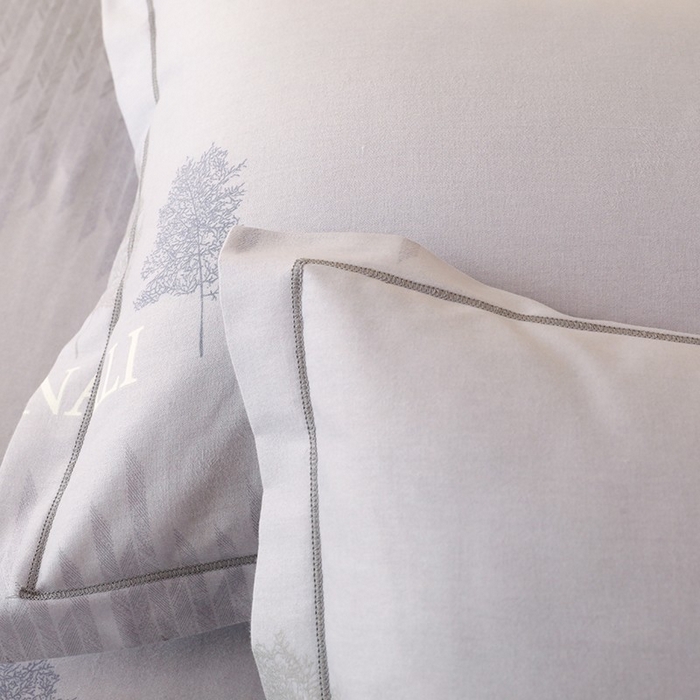 91家纺网 家纺一手货源 找家纺 木易家居 2026新款全棉磨毛印花四件套 米娅-灰