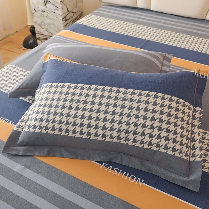 91家纺网 家纺一手货源 找家纺 木易家居 2026新款全棉磨毛印花四件套 水木年华