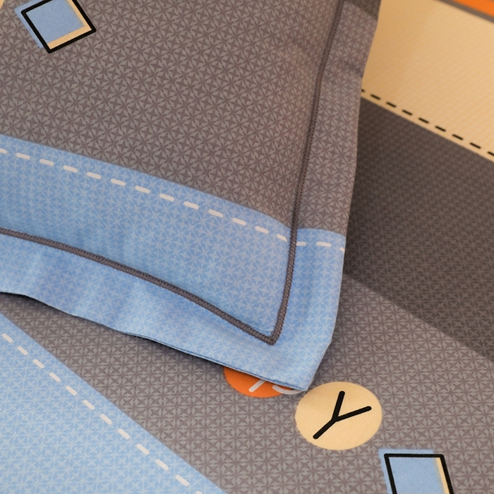 91家纺网 家纺一手货源 找家纺 木易家居 2026新款全棉磨毛印花四件套 心有所属