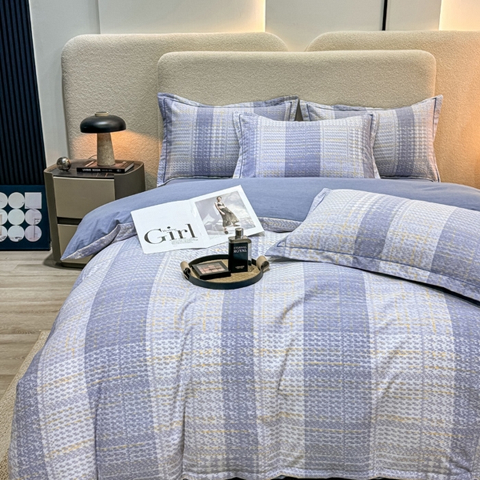 91家纺网 家纺一手货源 找家纺 木易家居 2026新款全棉磨毛印花四件套 幸福定制