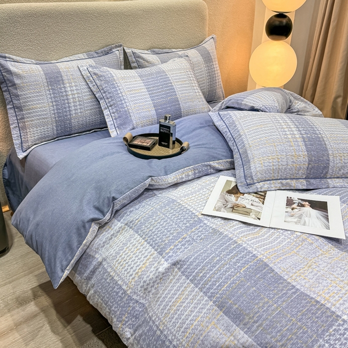 91家纺网 家纺一手货源 找家纺 木易家居 2026新款全棉磨毛印花四件套 幸福定制