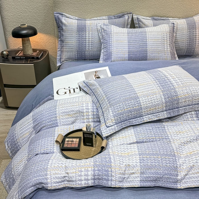 91家纺网 家纺一手货源 找家纺 木易家居 2026新款全棉磨毛印花四件套 幸福定制