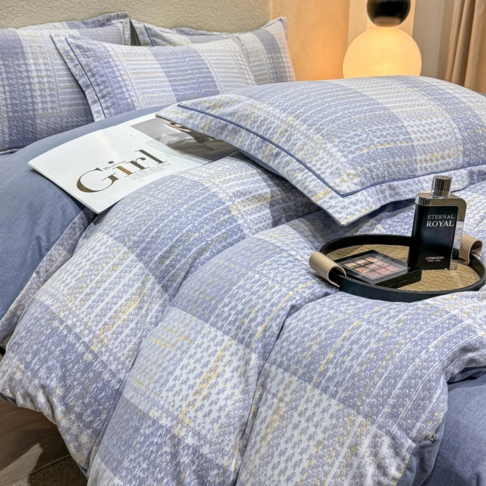 91家纺网 家纺一手货源 找家纺 木易家居 2026新款全棉磨毛印花四件套 幸福定制