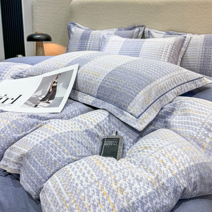 91家纺网 家纺一手货源 找家纺 木易家居 2026新款全棉磨毛印花四件套 幸福定制