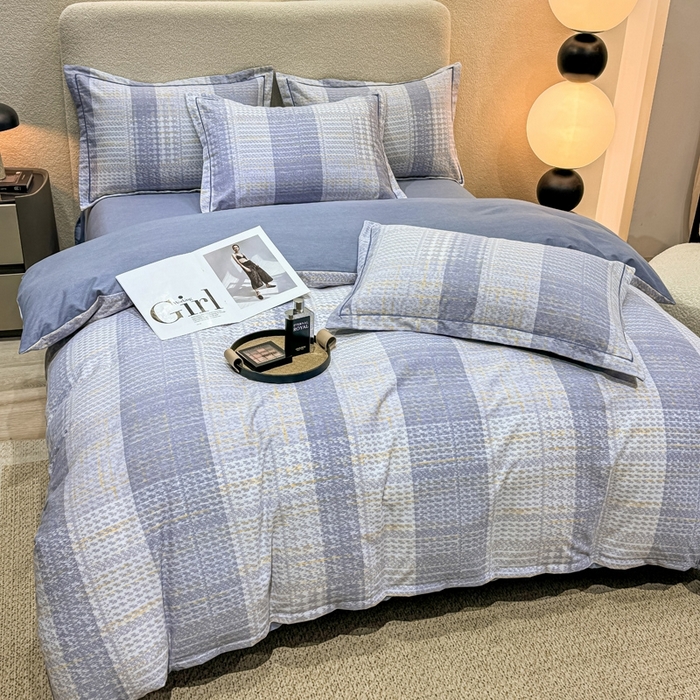 91家纺网 家纺一手货源 找家纺 木易家居 2026新款全棉磨毛印花四件套 幸福定制