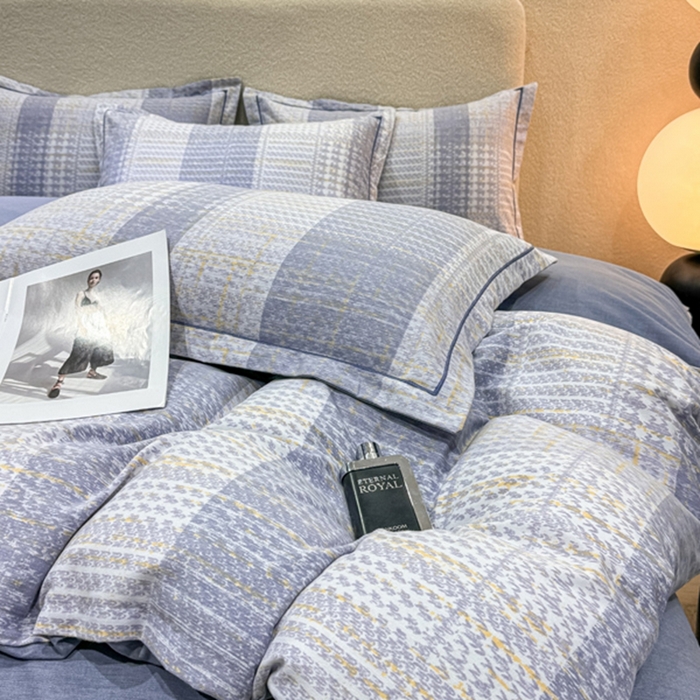 91家纺网 家纺一手货源 找家纺 木易家居 2026新款全棉磨毛印花四件套 幸福定制