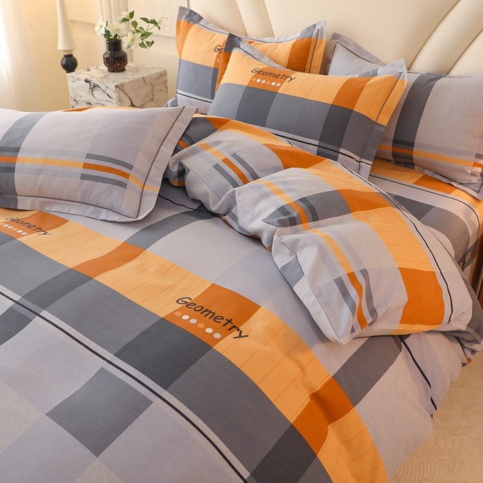 91家纺网 家纺一手货源 找家纺 木易家居 2026新款全棉磨毛印花四件套 印象欧风