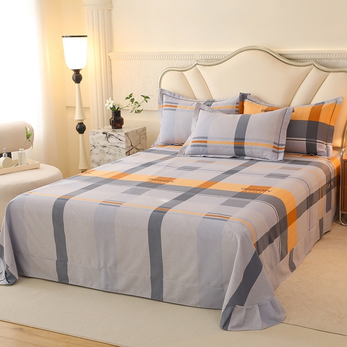 91家纺网 家纺一手货源 找家纺 木易家居 2026新款全棉磨毛印花四件套 印象欧风