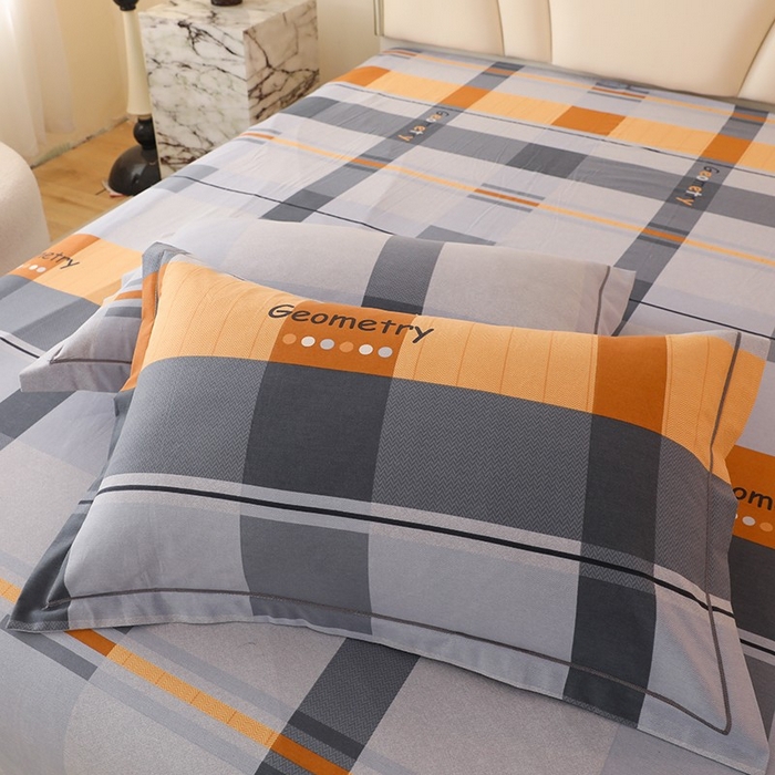 91家纺网 家纺一手货源 找家纺 木易家居 2026新款全棉磨毛印花四件套 印象欧风