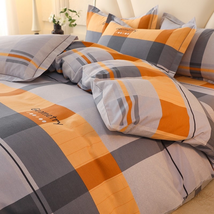 91家纺网 家纺一手货源 找家纺 木易家居 2026新款全棉磨毛印花四件套 印象欧风