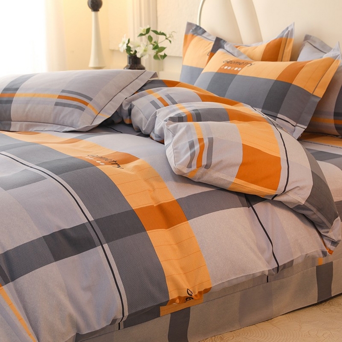 91家纺网 家纺一手货源 找家纺 木易家居 2026新款全棉磨毛印花四件套 印象欧风