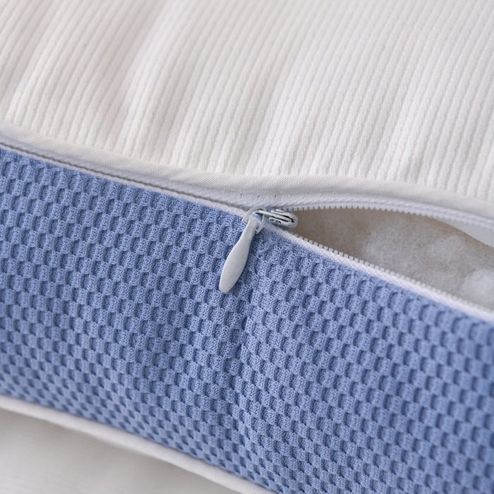 91家纺网 家纺一手货源 找家纺 织布人 2025新款枕芯云柔棉艾护颈SPA护颈枕头成人家用助睡眠专用枕芯 云柔艾护颈SPA枕-蓝色