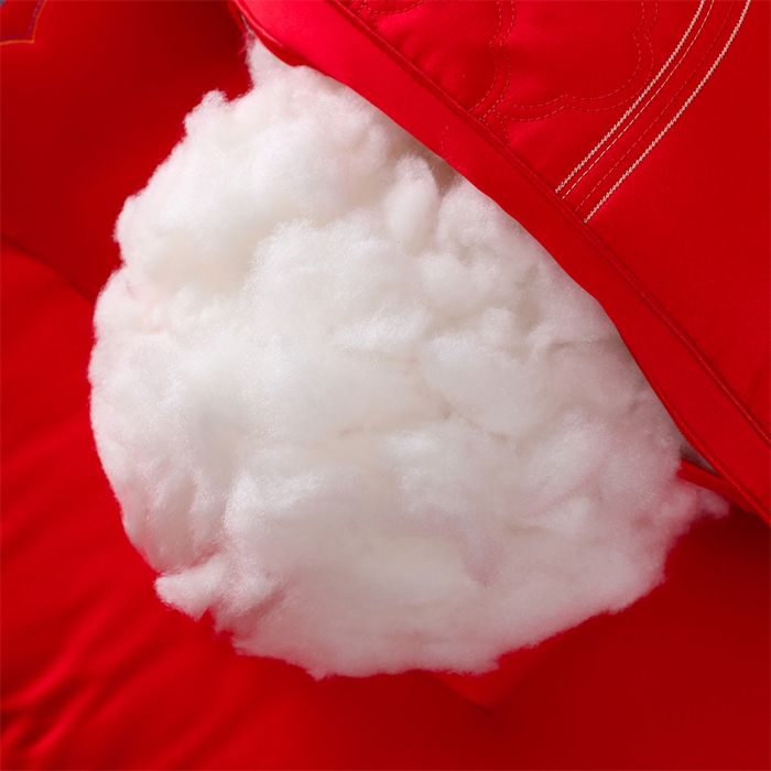 91家纺网 家纺一手货源 找家纺 织布人 2025新款枕芯全棉刺绣大红喜事婚庆送礼结婚专用护颈定型枕头枕芯 婚庆枕-皇朝囍嫁