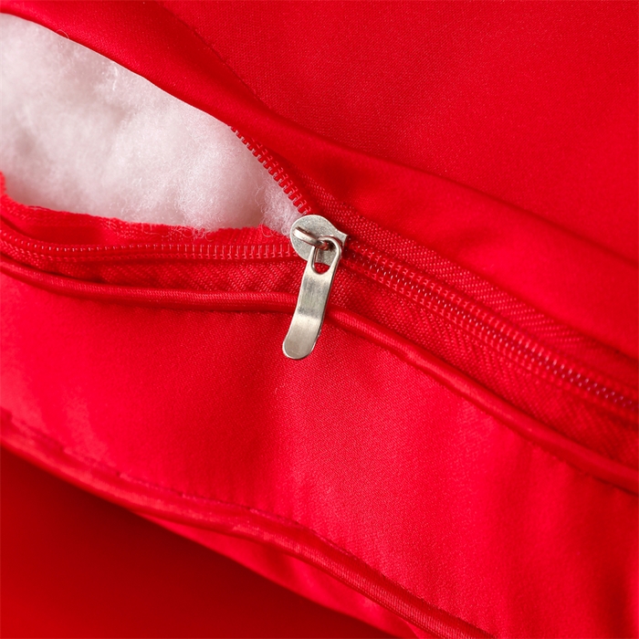 91家纺网 家纺一手货源 找家纺 织布人 2025新款枕芯全棉刺绣大红喜事婚庆送礼结婚专用护颈定型枕头枕芯 婚庆枕-天作之合