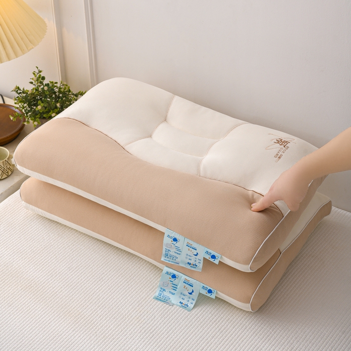 91家纺网 家纺一手货源 找家纺 （总）织布人 2025新款枕芯A类针织太空护颈枕头成人家用护颈椎助睡眠枕芯