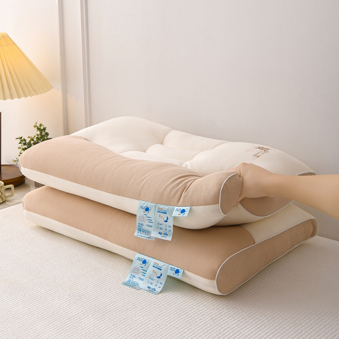 91家纺网 家纺一手货源 找家纺 （总）织布人 2025新款枕芯A类针织太空护颈枕头成人家用护颈椎助睡眠枕芯