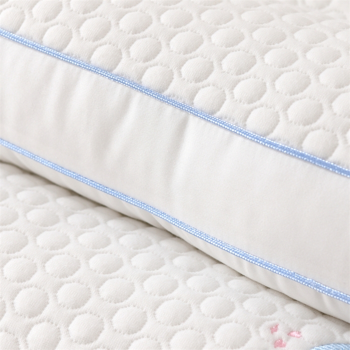 91家纺网 家纺一手货源 找家纺 织布人 2025新款枕芯A类针织按摩卡通刺绣儿童枕头学生宿舍专用护颈枕芯 A类针织按摩枕-晚安小象