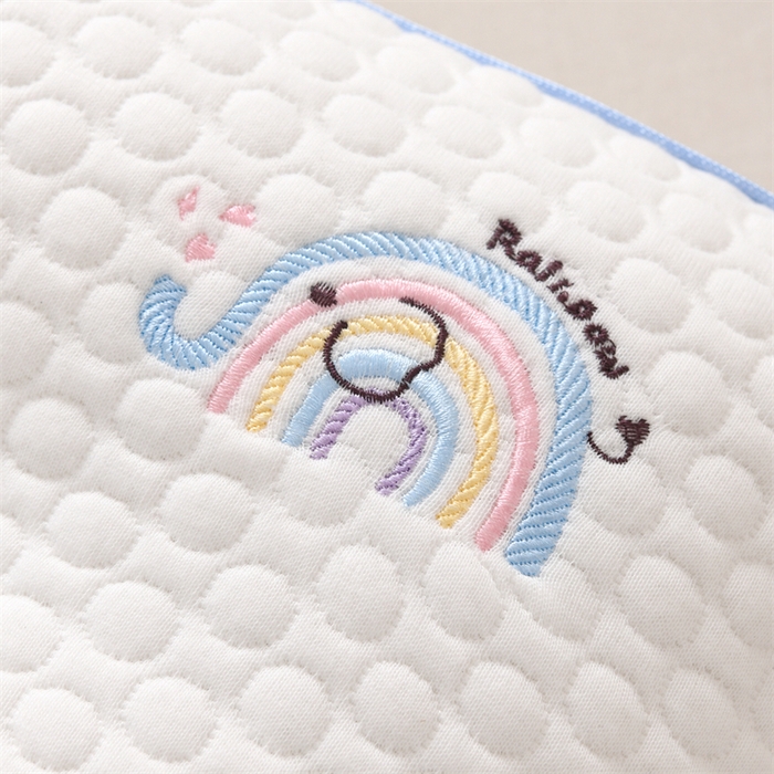 91家纺网 家纺一手货源 找家纺 织布人 2025新款枕芯A类针织按摩卡通刺绣儿童枕头学生宿舍专用护颈枕芯 A类针织按摩枕-晚安小象