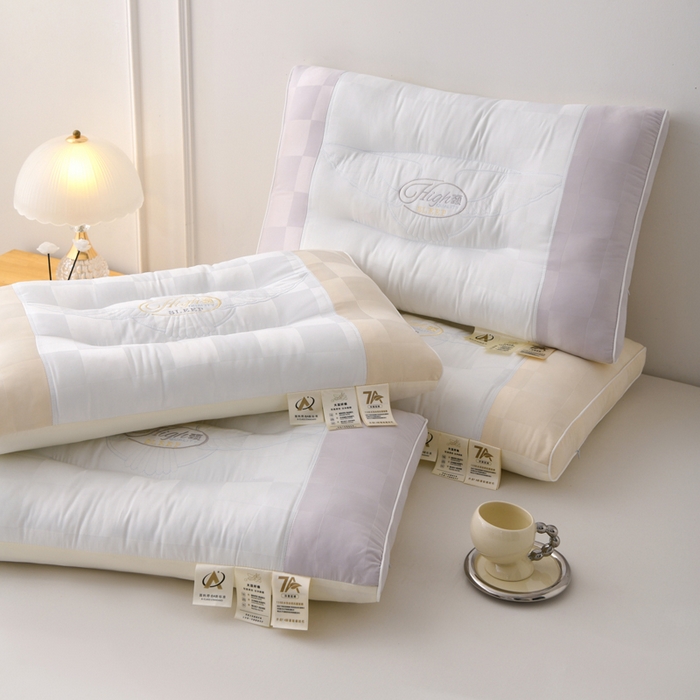 （总）织布人 2025新款枕芯A类提花7A抗菌大豆护颈枕头学生成人家用护颈定型枕芯