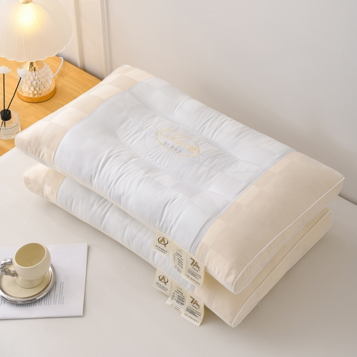 91家纺网 家纺一手货源 找家纺 （总）织布人 2025新款枕芯A类提花7A抗菌大豆护颈枕头学生成人家用护颈定型枕芯