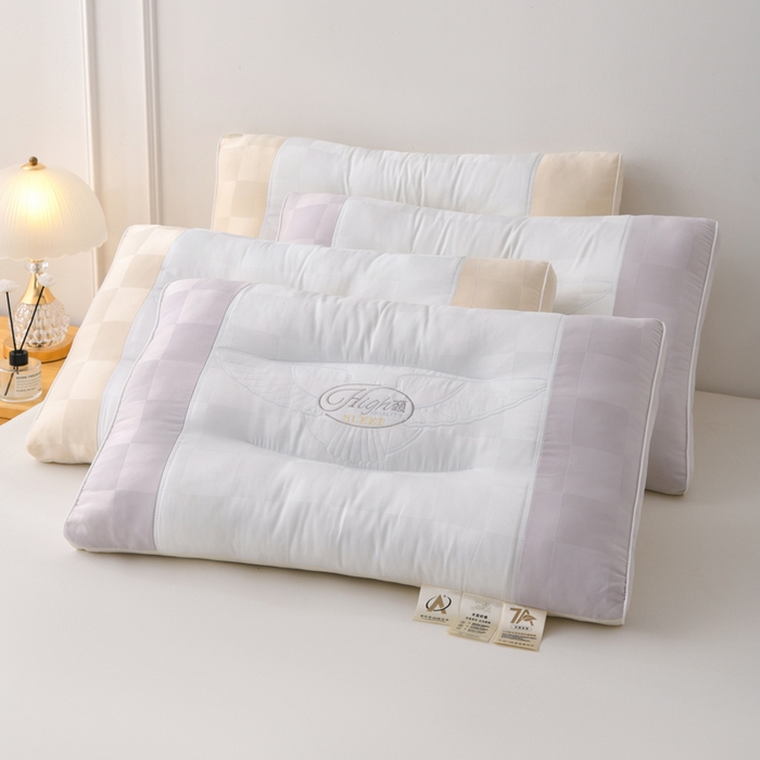 91家纺网 家纺一手货源 找家纺 （总）织布人 2025新款枕芯A类提花7A抗菌大豆护颈枕头学生成人家用护颈定型枕芯