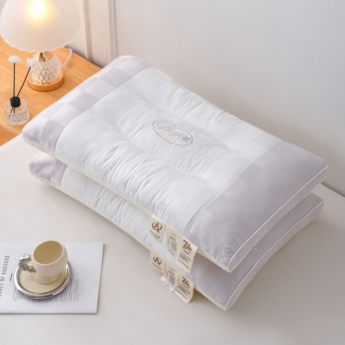 91家纺网 家纺一手货源 找家纺 （总）织布人 2025新款枕芯A类提花7A抗菌大豆护颈枕头学生成人家用护颈定型枕芯