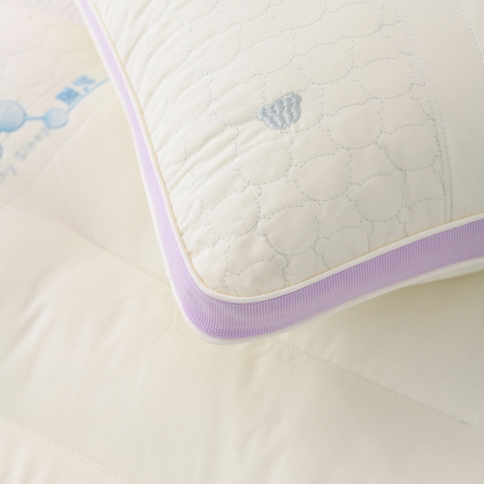 91家纺网 家纺一手货源 找家纺 织布人 2025新款枕芯A类全棉熊护卫大豆亲子枕儿童学生枕成人家用枕头 A类熊护卫全棉大豆枕-紫色