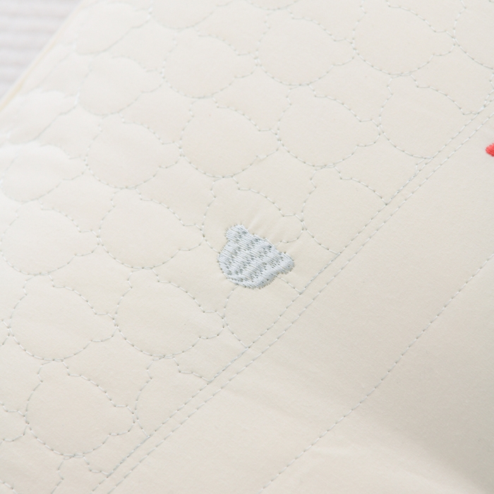 91家纺网 家纺一手货源 找家纺 织布人 2025新款枕芯A类全棉熊护卫大豆亲子枕儿童学生枕成人家用枕头 A类熊护卫全棉大豆枕-蓝色