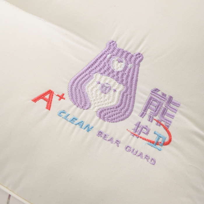 91家纺网 家纺一手货源 找家纺 织布人 2025新款枕芯A类全棉熊护卫大豆亲子枕儿童学生枕成人家用枕头 A类熊护卫全棉大豆枕-紫色