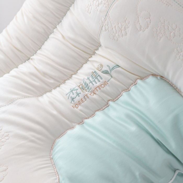 91家纺网 家纺一手货源 找家纺 织布人 2025新款枕芯A类全棉刺绣森睡眠大豆枕头成人家用护颈枕学生枕头 A类森睡眠大豆枕-蓝色