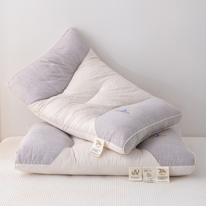 91家纺网 家纺一手货源 找家纺 （总）织布人 2025新款枕芯7A级抗菌AIR蚕丝护颈枕头成人家用分区护颈椎枕芯