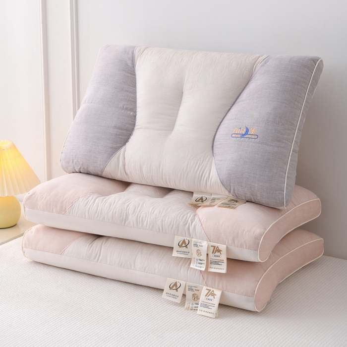 91家纺网 家纺一手货源 找家纺 织布人 2025新款枕芯7A级抗菌AIR蚕丝护颈枕头成人家用分区护颈椎枕芯 组合图