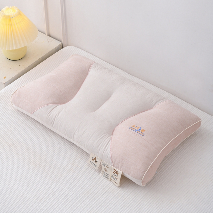 91家纺网 家纺一手货源 找家纺 织布人 2025新款枕芯7A级抗菌AIR蚕丝护颈枕头成人家用分区护颈椎枕芯 A类AIR蚕丝护颈枕-粉色