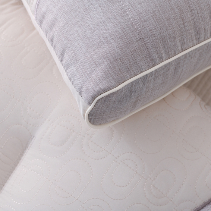 91家纺网 家纺一手货源 找家纺 织布人 2025新款枕芯7A级抗菌AIR蚕丝护颈枕头成人家用分区护颈椎枕芯 A类AIR蚕丝护颈枕-灰色