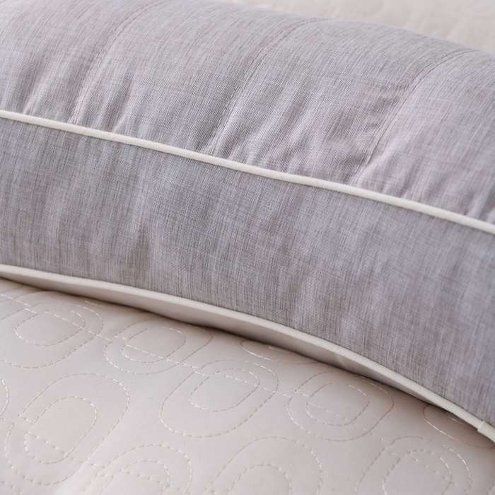 91家纺网 家纺一手货源 找家纺 织布人 2025新款枕芯7A级抗菌AIR蚕丝护颈枕头成人家用分区护颈椎枕芯 A类AIR蚕丝护颈枕-灰色