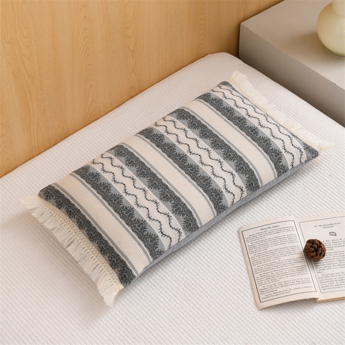 91家纺网 家纺一手货源 找家纺 （总）织布人 2025新款全棉棉麻流梳花边全荞麦壳枕头成人家用学生助睡眠硬枕芯